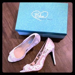 Betsey Johnson Adley PeepToe Pumps (Blue by Betsy)
